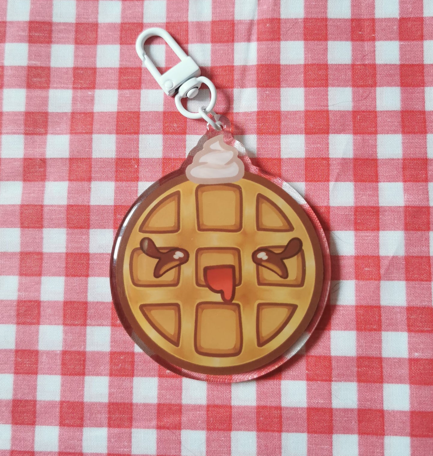 Breakfast Waffle Keychain