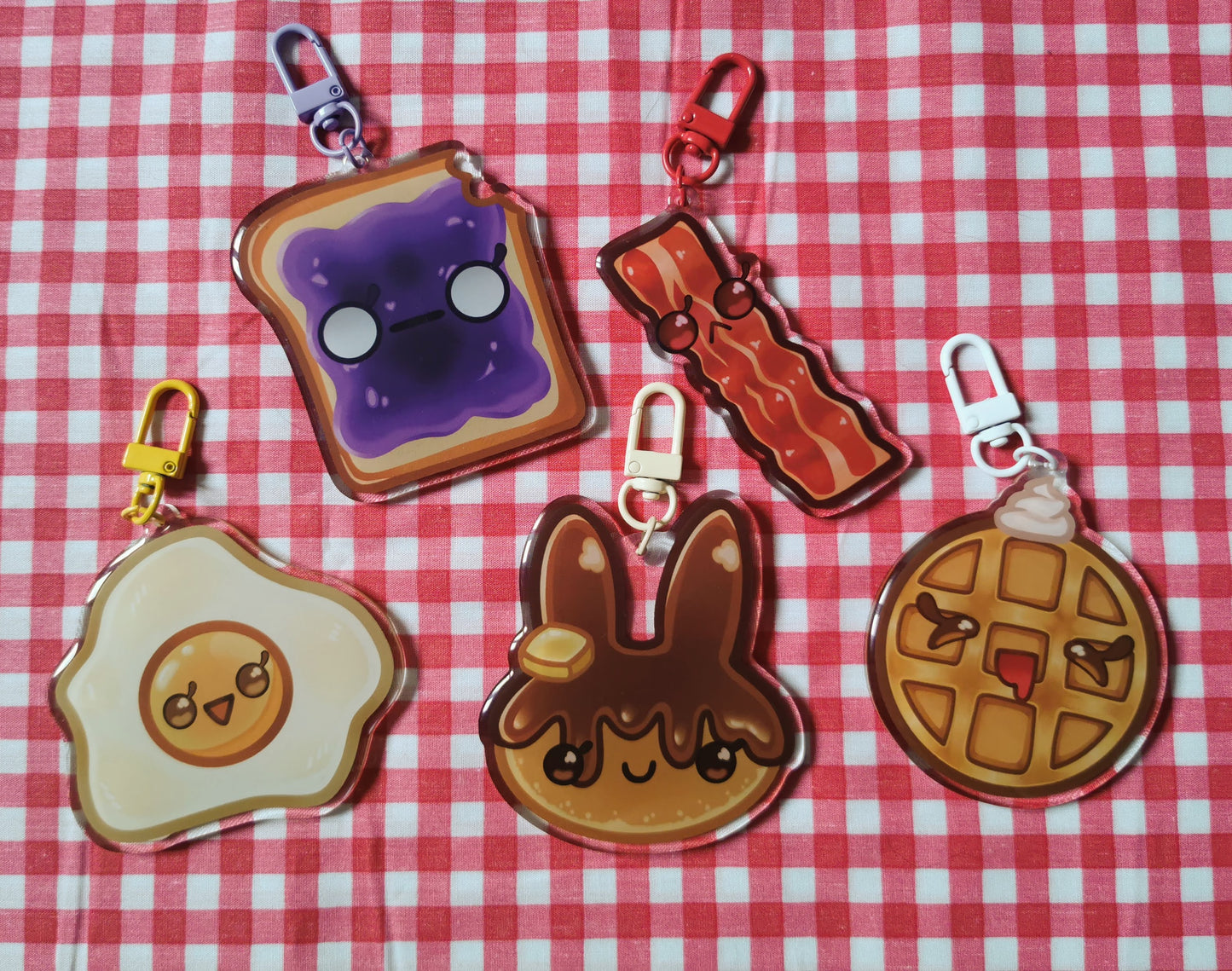 Breakfast Bacon Keychain