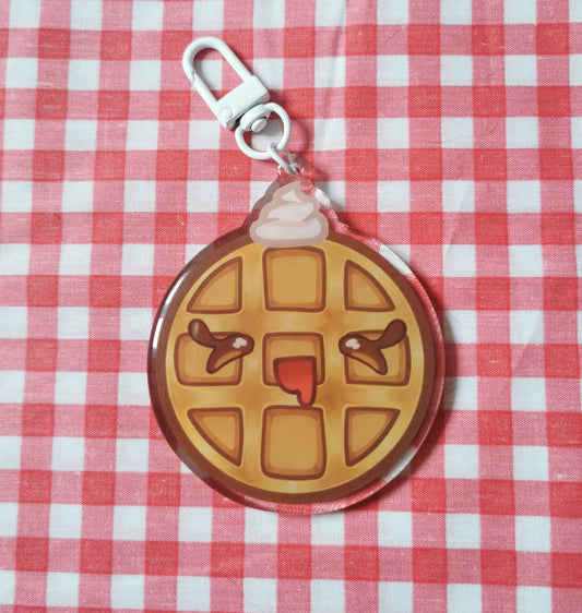 Breakfast Waffle Keychain