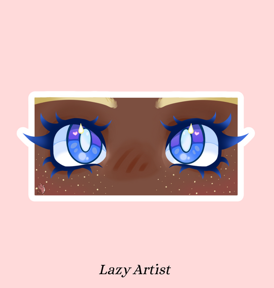 Royal Blue Eyes Sticker